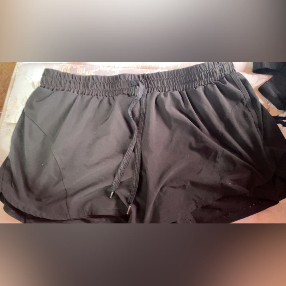 Black athletic shorts